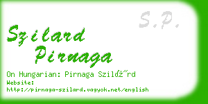 szilard pirnaga business card